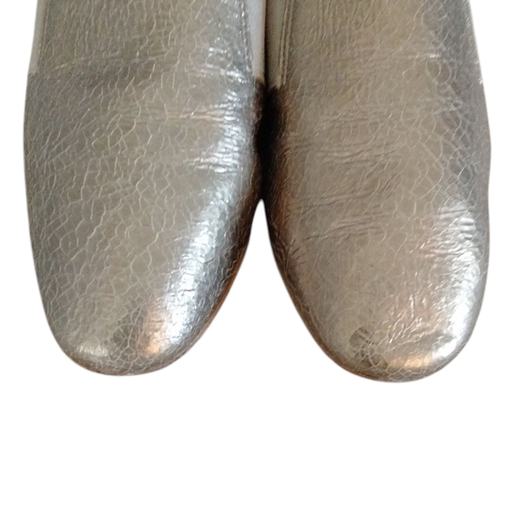 Frye Metallic Gold Leather Mule Flats Size 7.6 - Picture 3 of 10